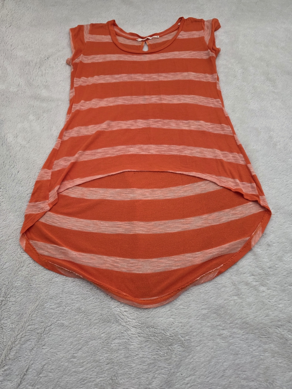 Blu Pepper Orange & White Striped Knit Top